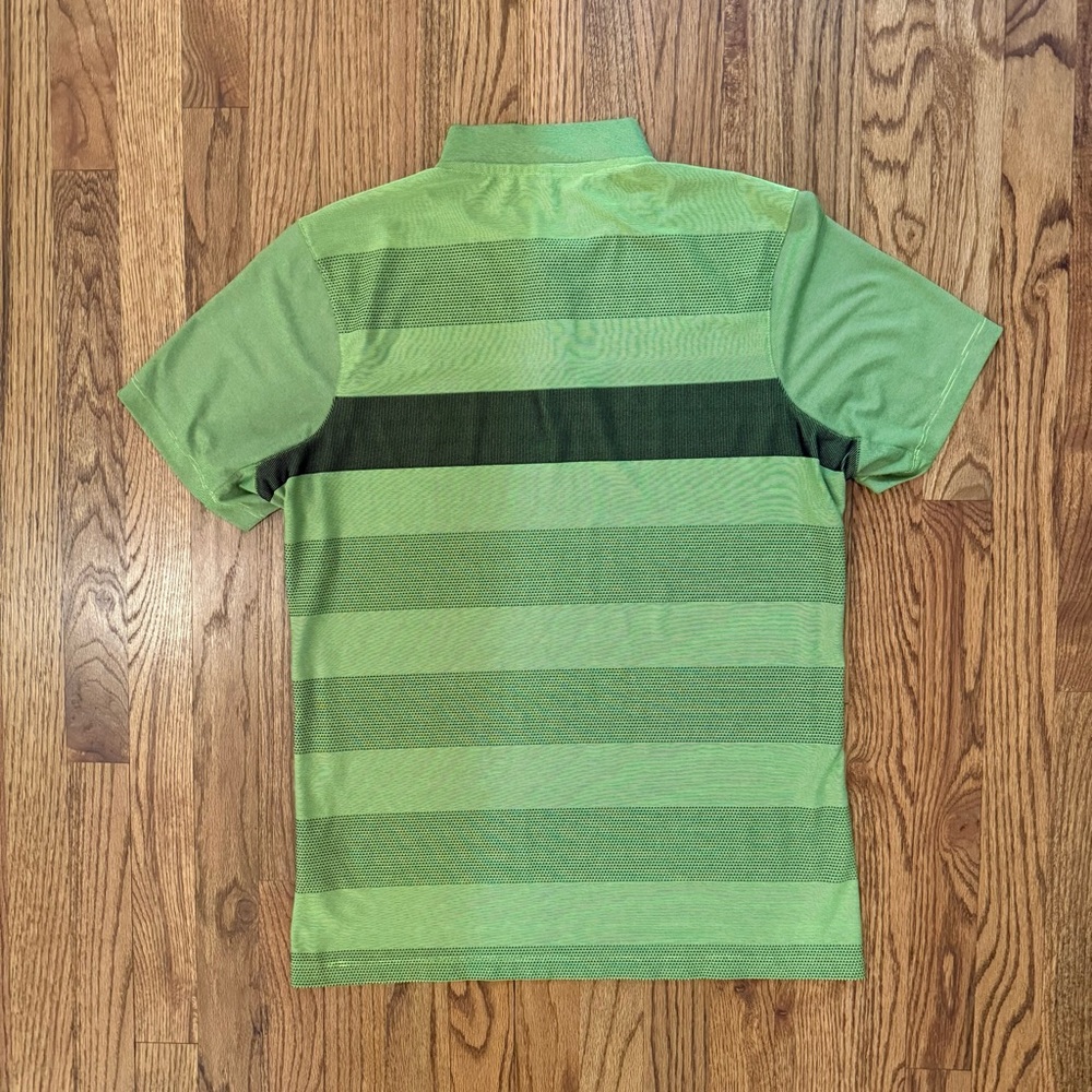 Nike Men's Lime and Dark Green Polo Shirt - Picture 3 of 3